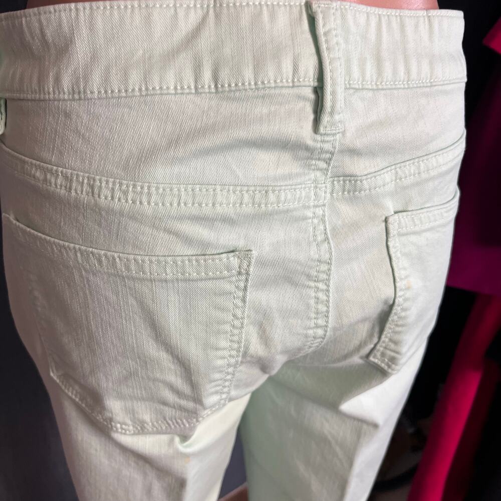 Talbots Signature Crop Light Green Denim Jeans 10P Coastal Cowgirl Western - Picture 4 of 6